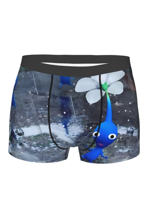Pikmin Men's Underwear Boxer Briefs Cotton Trunks Short Leg Underwear (S-XXL)