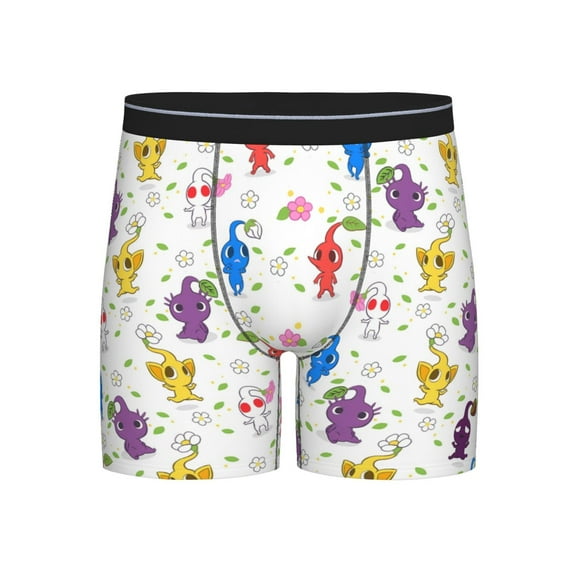 Saiise Pikmin Men's Underwear Boxer Briefs Cotton Trunks Short Leg Underwear (S-XXL)