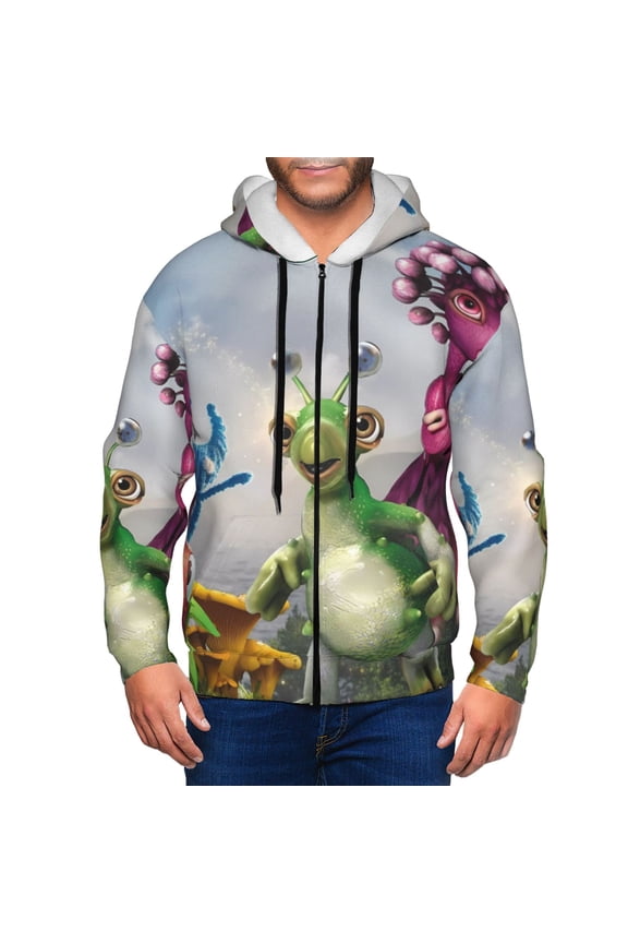Pikmin Mens Zip Up Hoodie Long Sleeve Full-zip Hooded Sweatshirt Pullover With Kangaroo Pocket S-3XL