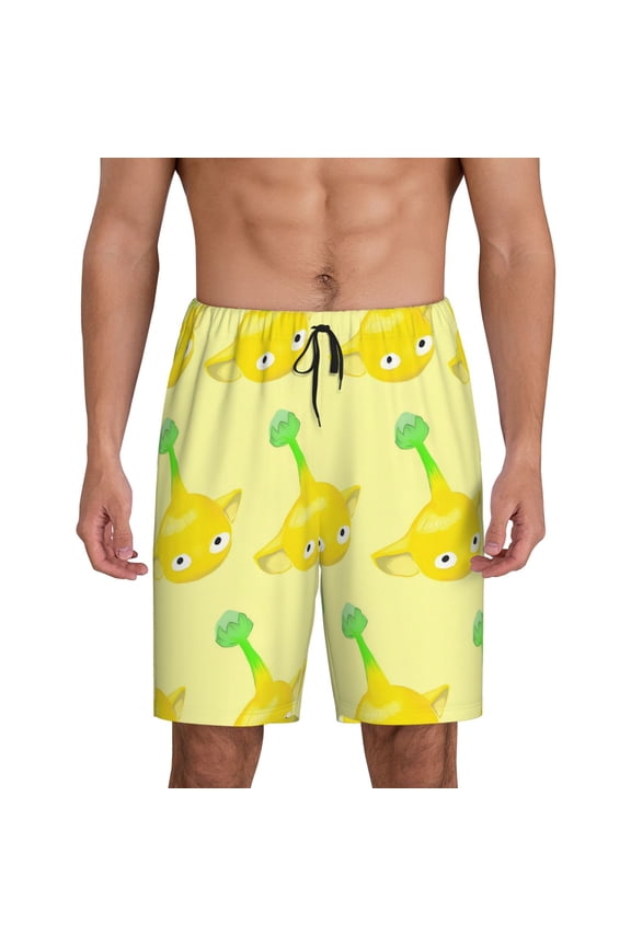 Pikmin Pattern Pajama Shorts Mens Pajama Bottoms for Men Pjs Lounge Sleep Shorts with Pockets(S-4XL)