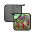 thumbnail image 1 of Saiise Pikmin Print 2PCS Pot Holders for Kitchen - Cotton Oven Hot Pads Set with Non-Slip Silicone Grip and Pocket Heat Resistant Pans Handle Covers Potholders, 1 of 7