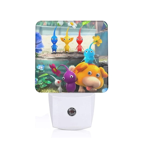 Saiise Pikmin Print LED Night Light for Bathroom,Hallway,Bedroom,Kids Room,Stairway-US