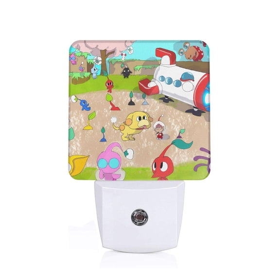 Saiise Pikmin Print LED Night Light for Bathroom,Hallway,Bedroom,Kids Room,Stairway-US