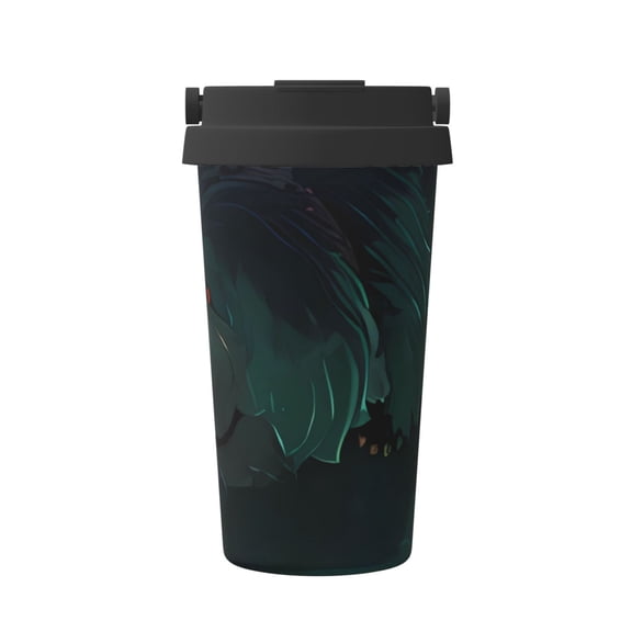 Saiise Pikmin Print Travel Coffee Mug 16oz,Insulated Coffee Mug to Go,Reusable Coffee Travel Mug with Seal Lid,Vacuum Stainless Steel Coffee Cups for Hot/Ice Coffee Tea