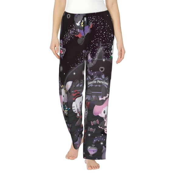 Saiise Sanrio A Womens Pama Pants Stretch Comfy Lounge Pants Drawstring Sleep Bottoms with Pockets