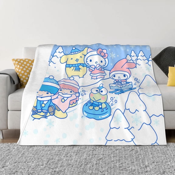 Saiise Sanrio Bb Throw Blanket 80"x60" ,Soft Lightweight Cozy All Season Blanket for Bed,Couch,Car