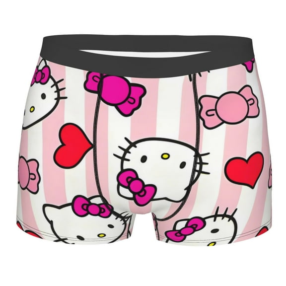 Saiise Sanrio Bi Men's Underwear Boxer Briefs Cotton Trunks Short Leg Underwear (S-XXL)