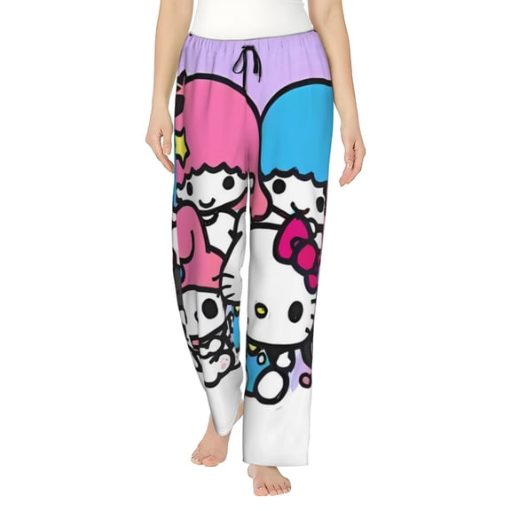 Saiise Sanrio Bj Womens Pama Pants Stretch Comfy Lounge Pants Drawstring Sleep Bottoms with Pockets