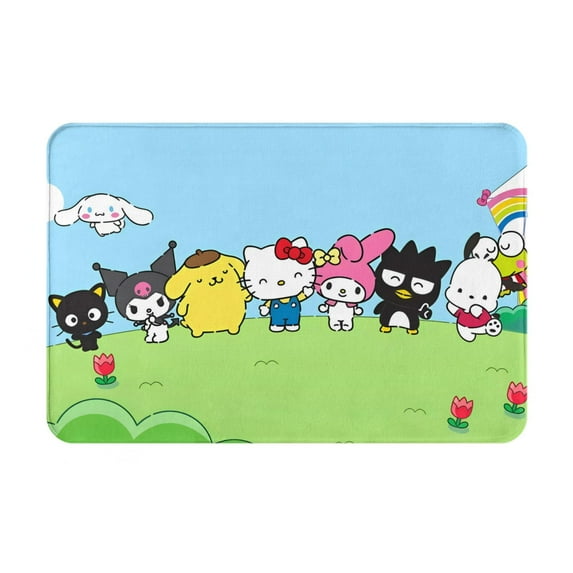 Saiise Sanrio Bn Doormat Entrance Mat with Anti Slip Rubber Back Floor Mat Rug for Indoor Outdoor Kitchen Bedroom,16 x 24 Inch
