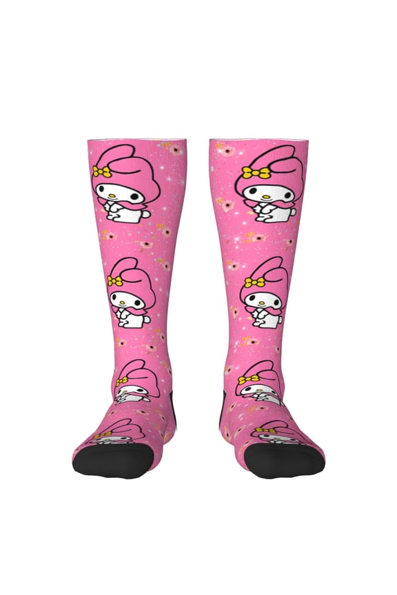 Sanrio Bo Funny Socks Men Women Boys Kids Adults Novelty Graphic Crew Tube Socks Crazy Design Casual Dress Socks for Sports,Running,Travel