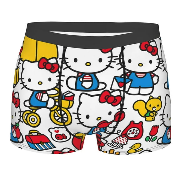 Saiise Sanrio Bq Men's Underwear Boxer Briefs Cotton Trunks Short Leg Underwear (S-XXL)