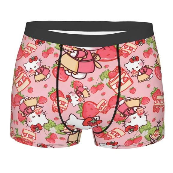 Saiise Sanrio Br Men's Underwear Boxer Briefs Cotton Trunks Short Leg Underwear (S-XXL)