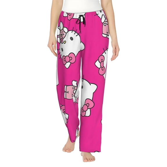 Saiise Sanrio Cd Womens Pama Pants Stretch Comfy Lounge Pants Drawstring Sleep Bottoms with Pockets