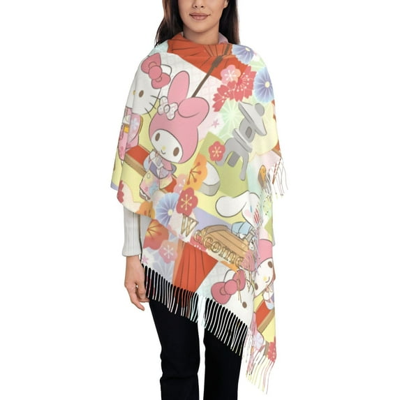 Saiise Sanrio Fall Winter Scarfs for Women,Fashion Women Scarf,Warm Soft Shawls and Wraps,Long Blanket Scarf