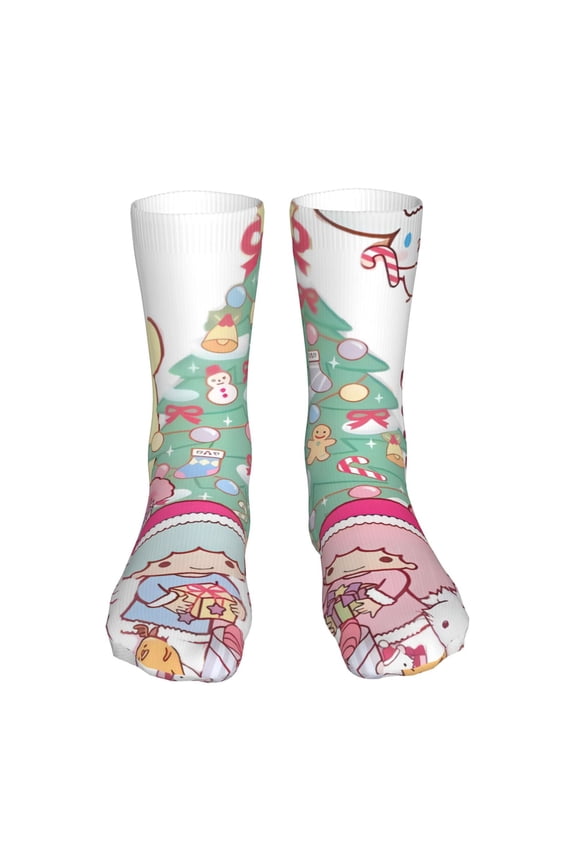 Sanrio Funny Socks Men Women Adults Novelty Graphic Crew Tube Socks Crazy Design Casual Dress Socks for Sports,Running,Travel