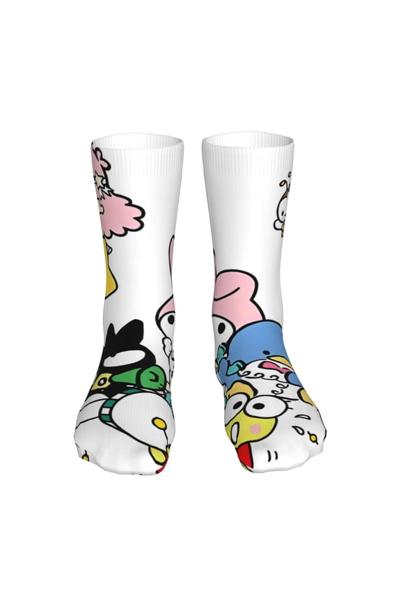 Sanrio Funny Socks Men Women Adults Novelty Graphic Crew Tube Socks Crazy Design Casual Dress Socks for Sports,Running,Travel