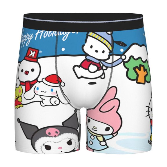 Saiise Sanrio Men's Underwear Boxer Briefs Cotton Trunks Short Leg Underwear (S-XXL)