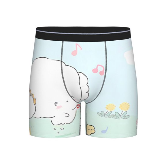 Saiise Sanrio Men's Underwear Boxer Briefs Cotton Trunks Short Leg Underwear (S-XXL)