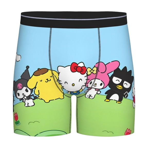 Saiise Sanrio Men's Underwear Boxer Briefs Cotton Trunks Short Leg Underwear (S-XXL)