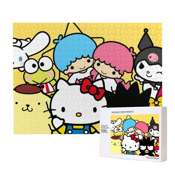 Saiise Sanrio Print 500 Jigsaw Puzzle for Adults and Family,Impossible Hard Difficult Challenging Puzzles for Adults - Finished Puzzle Size is 20.4 x 15 in