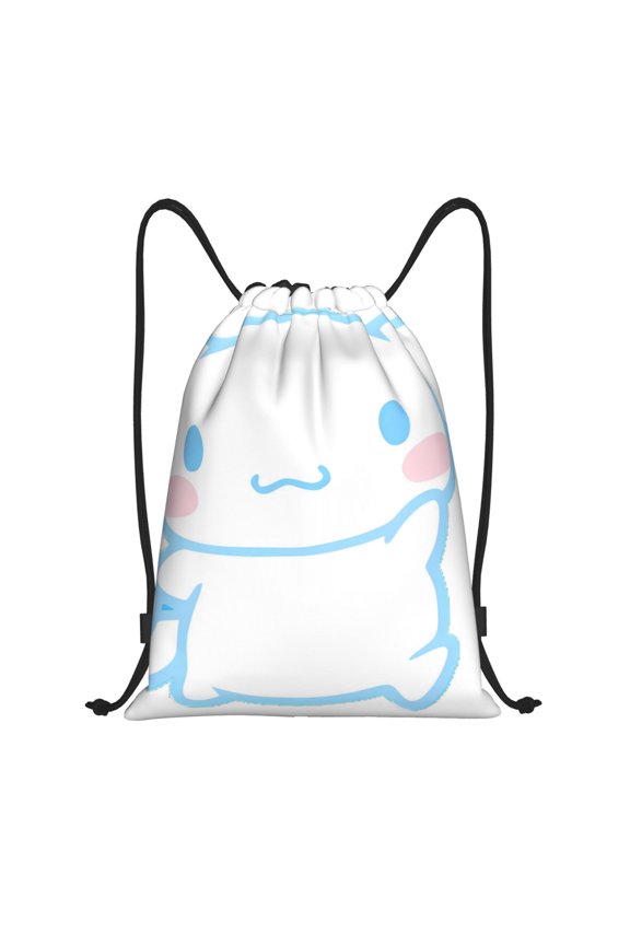 Sanrio Print Drawstring Backpack String Bag Sackpack Cinch Water Resistant for Gym Shopping Sport Yoga