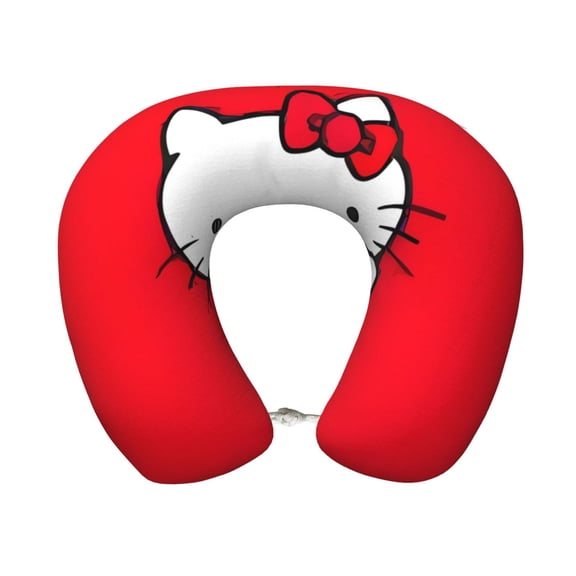Saiise Sanrio Print Travel Pillow,Memory Foam U Shaped Neck Pillow,Portable Headrest Great for Airplane Chair, Car,Home,Office,Sleeping Rest Cushion
