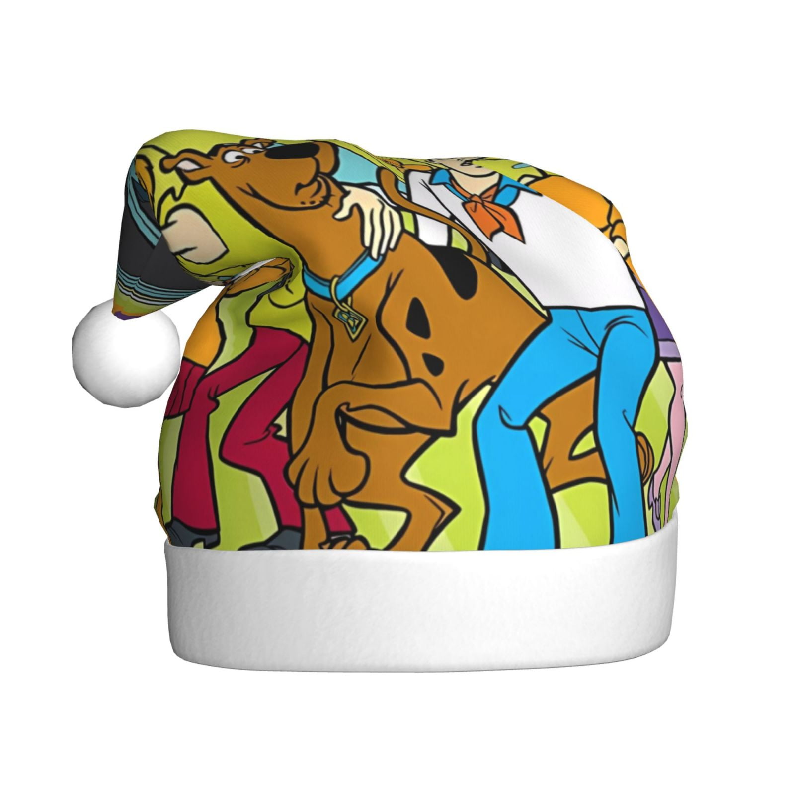 Saiise Scooby-Doo Am Christmas Hat,Santa Hat,Xmas Holiday Hat for Adults,Unisex Velvet Classic Santa Hat for Xmas New Year Party Headwear