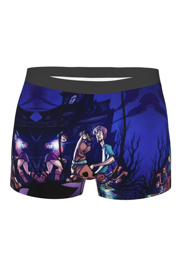 Scooby-Doo Ao Men's Underwear Boxer Briefs Cotton Trunks Short Leg Underwear (S-XXL)