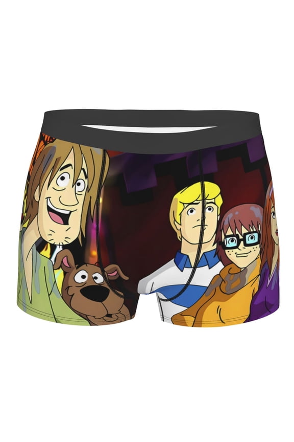 Scooby-Doo Au Men's Underwear Boxer Briefs Cotton Trunks Short Leg Underwear (S-XXL)