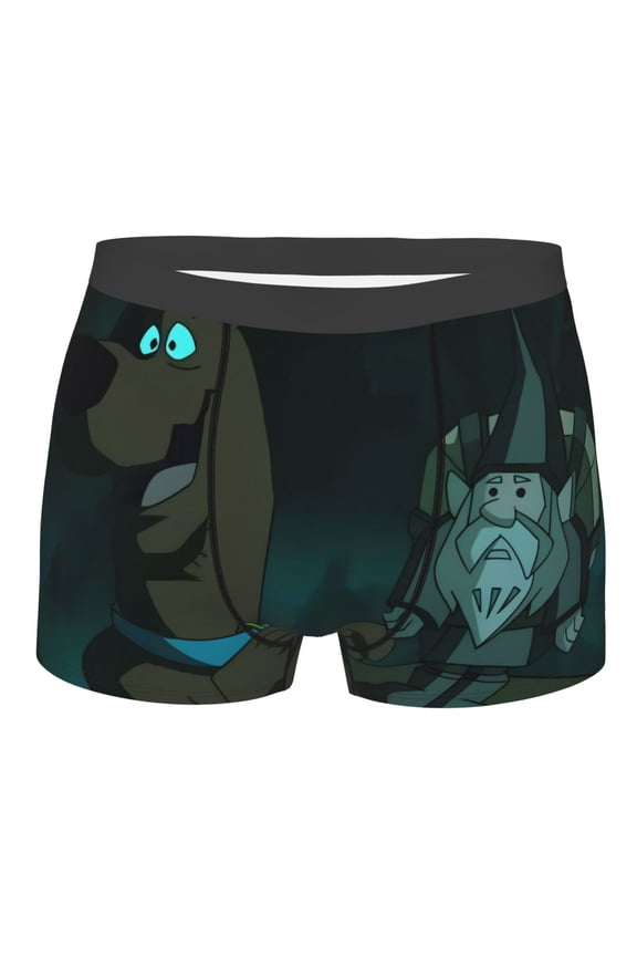Scooby-Doo Bd Men's Underwear Boxer Briefs Cotton Trunks Short Leg Underwear (S-XXL)