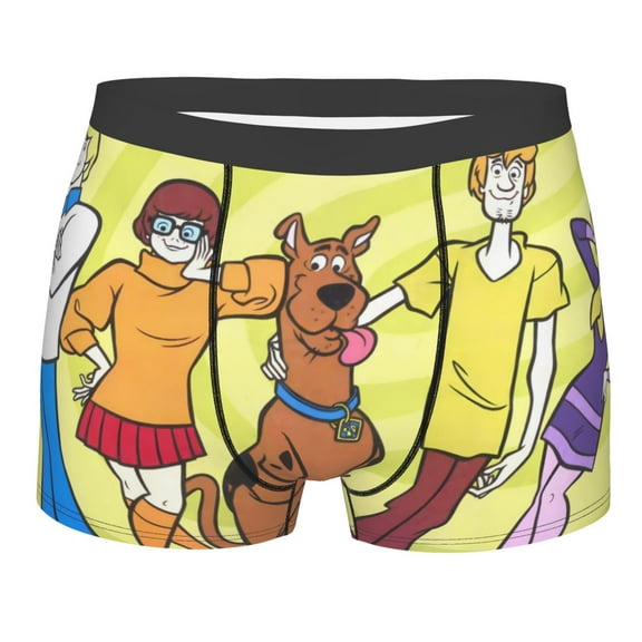 Saiise Scooby-Doo Bl Men's Underwear Boxer Briefs Cotton Trunks Short Leg Underwear (S-XXL)