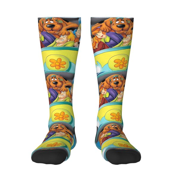 Saiise Scooby-Doo Bm Funny Socks Men Women Boys Kids Adults Novelty Graphic Crew Tube Socks Crazy Design Casual Dress Socks for Sports,Running,Travel