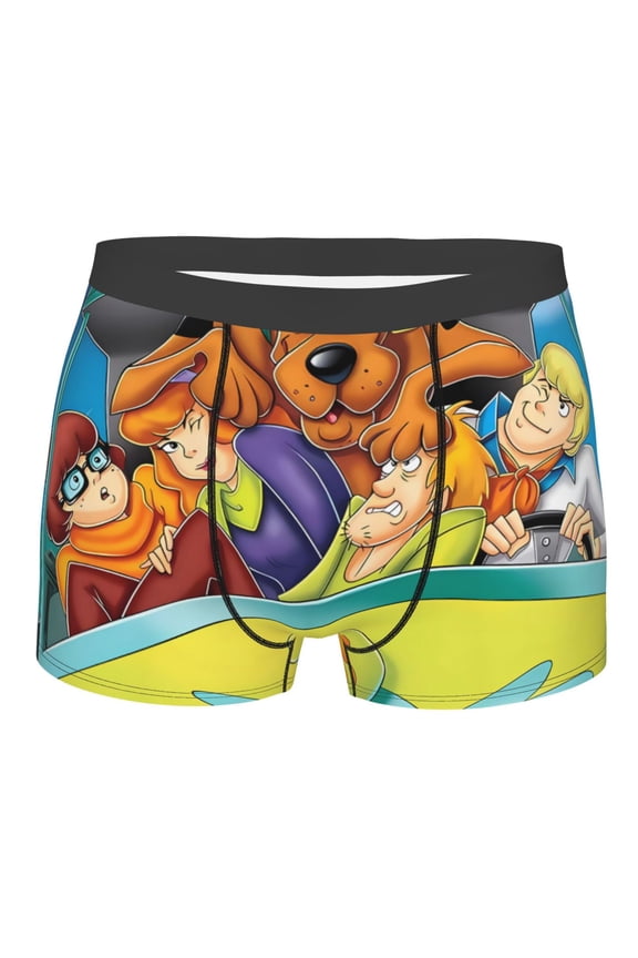 Scooby-Doo Bm Men's Underwear Boxer Briefs Cotton Trunks Short Leg Underwear (S-XXL)