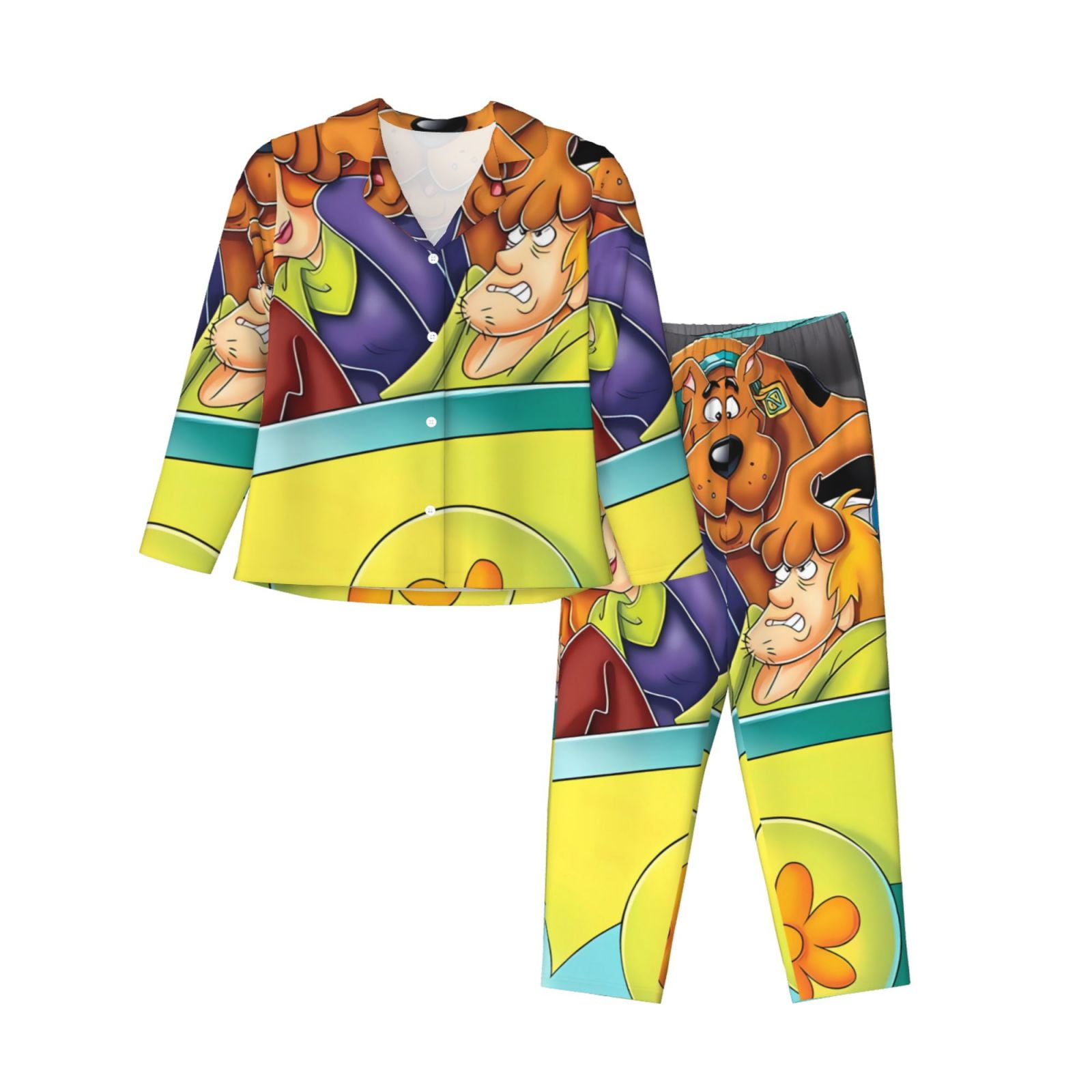 Saiise Scooby-Doo Bm Print Women Soft Pama Sets,Long Sleeve