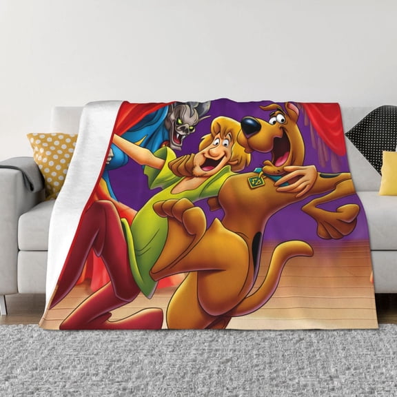Saiise Scooby-Doo Cc Throw Blanket 50"x40" ,Soft Lightweight Cozy All Season Blanket for Bed,Couch,Car