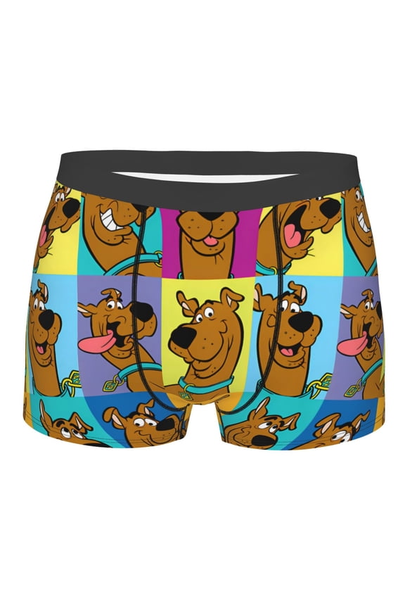Scooby-Doo Cd Men's Underwear Boxer Briefs Cotton Trunks Short Leg Underwear (S-XXL)
