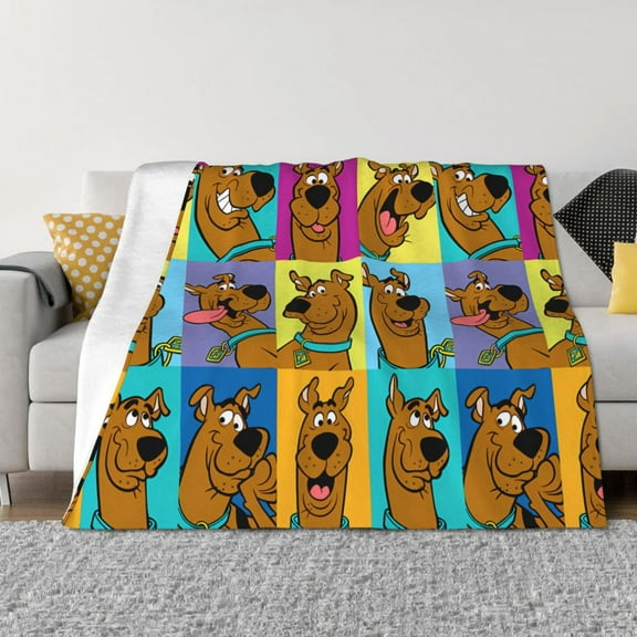 Saiise Scooby-Doo Cd Throw Blanket 50"x40" ,Soft Lightweight Cozy All Season Blanket for Bed,Couch,Car