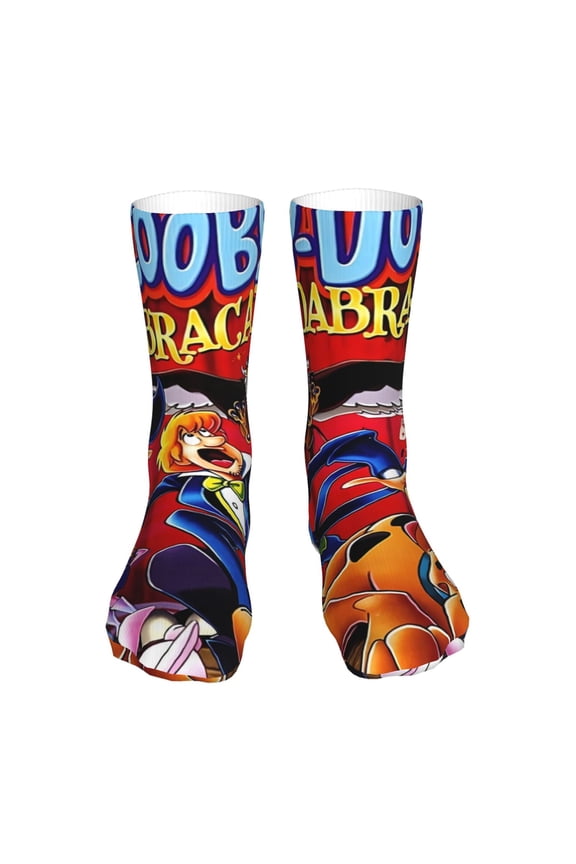 Scooby-Doo Funny Socks Men Women Adults Novelty Graphic Crew Tube Socks Crazy Design Casual Dress Socks for Sports,Running,Travel