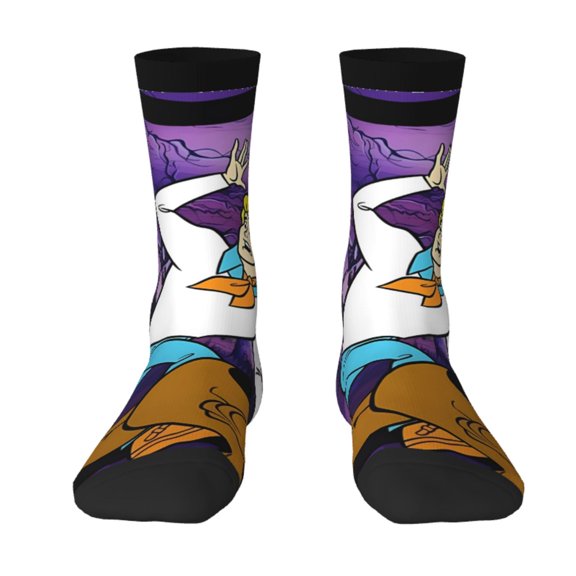 Saiise Scooby-Doo Funny Socks Men Women Adults Novelty Graphic Crew Tube Socks Crazy Design Casual Dress Socks for Sports,Running,Travel