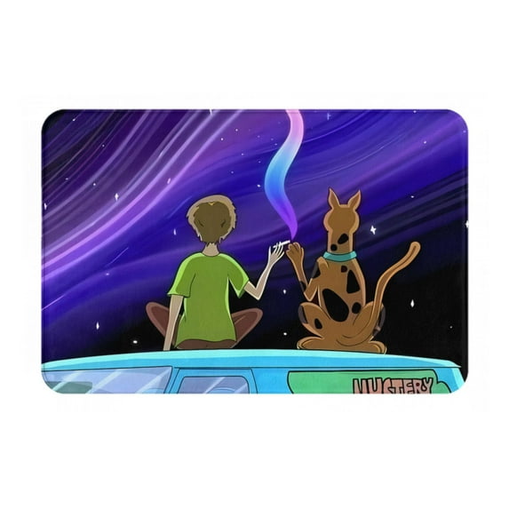 Saiise Scooby-Doo M Doormat Entrance Mat with Anti Slip Rubber Back Floor Mat Rug for Indoor Outdoor Kitchen Bedroom,16 x 24 Inch