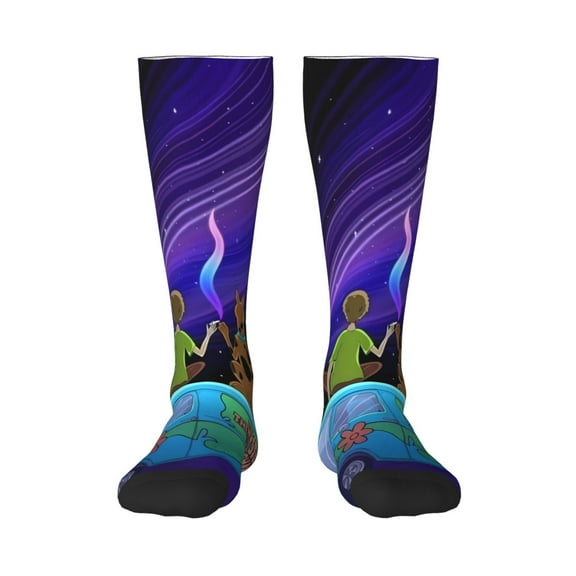 Saiise Scooby-Doo M Funny Socks Men Women Boys Kids Adults Novelty Graphic Crew Tube Socks Crazy Design Casual Dress Socks for Sports,Running,Travel