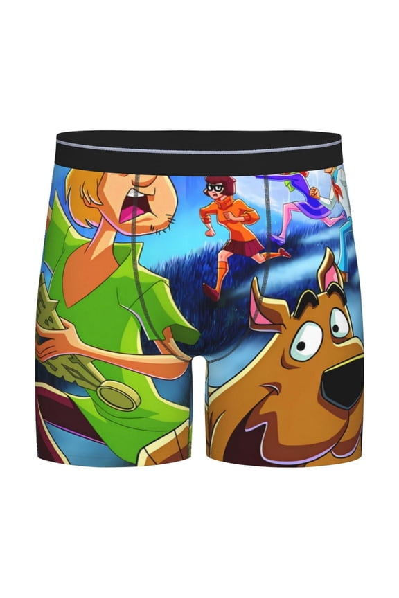Scooby-Doo Men's Underwear Boxer Briefs Cotton Trunks Short Leg Underwear (S-XXL)