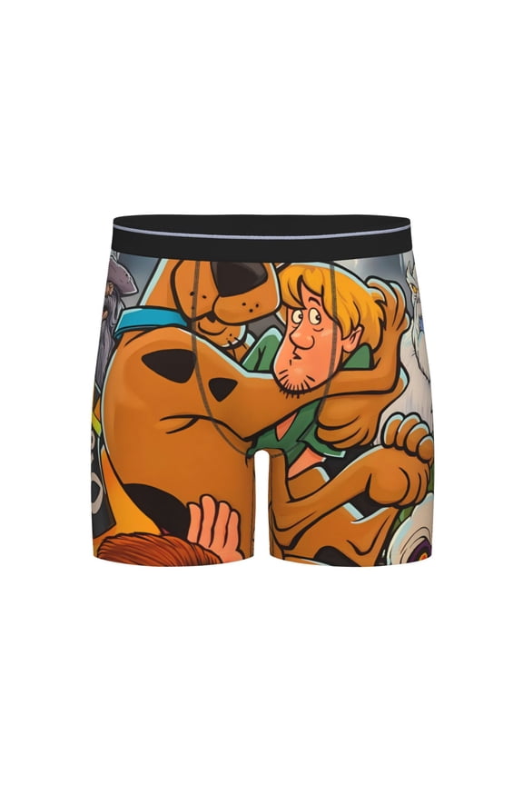 Scooby-Doo Men's Underwear Boxer Briefs Cotton Trunks Short Leg Underwear (S-XXL)