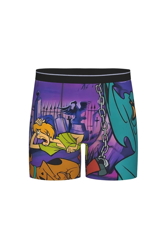 Scooby-Doo Men's Underwear Boxer Briefs Cotton Trunks Short Leg Underwear (S-XXL)