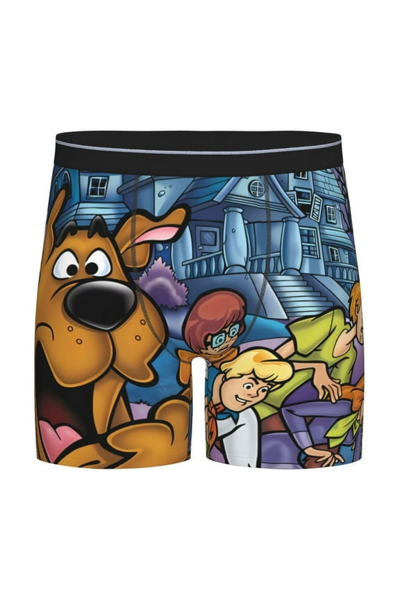 Scooby-Doo Men's Underwear Boxer Briefs Cotton Trunks Short Leg Underwear (S-XXL)