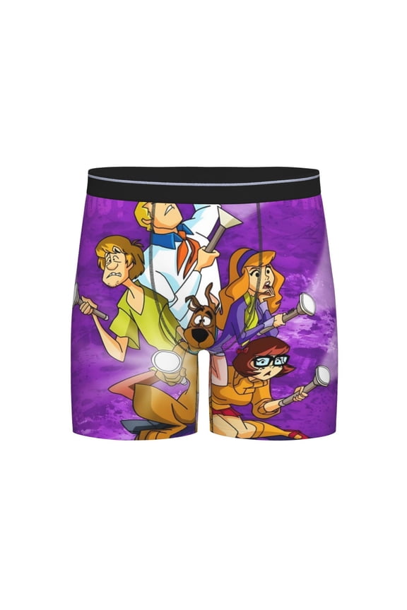 Scooby-Doo Men's Underwear Boxer Briefs Cotton Trunks Short Leg Underwear (S-XXL)