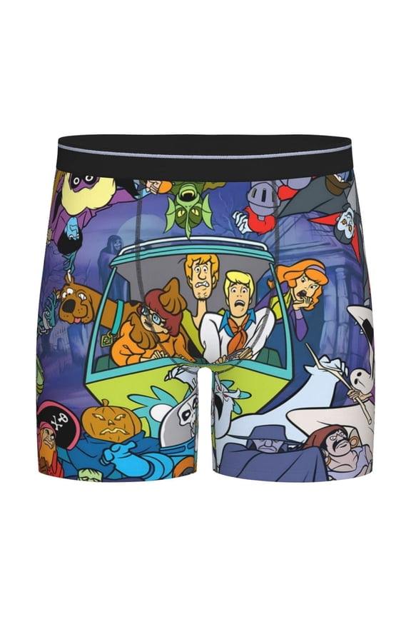 Scooby-Doo Men's Underwear Boxer Briefs Cotton Trunks Short Leg Underwear (S-XXL)