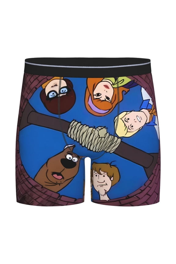 Scooby-Doo Men's Underwear Boxer Briefs Cotton Trunks Short Leg Underwear (S-XXL)