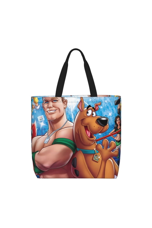 Scooby-Doo Pattern Canvas Tote Bags,Tote Bags Multi-Purpose Reusable Canvas Bags Use For Grocery Bags,Shopping Bags,Work