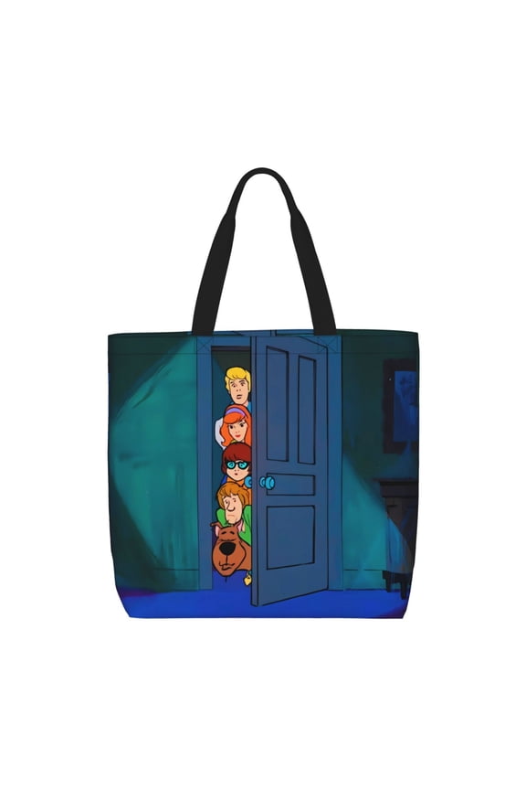 Scooby-Doo Pattern Canvas Tote Bags,Tote Bags Multi-Purpose Reusable Canvas Bags Use For Grocery Bags,Shopping Bags,Work